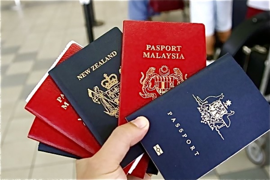 Cestovní pasy: Malajsie, Nový Zéland